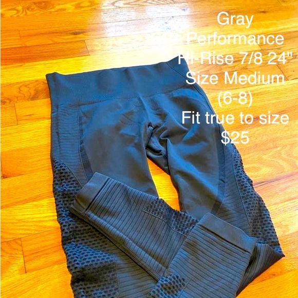 ZYIA Pants - Zyia Gray Performance 24”Leggings, size medium